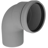 Burgerhout Twinline PP rookgas bocht 100mm 90° 400452140 kopen? | CVketel.nl