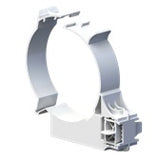 De Burgerhout Muurbeugel PP 100mm Wit 400452270  | CVketel.nl 