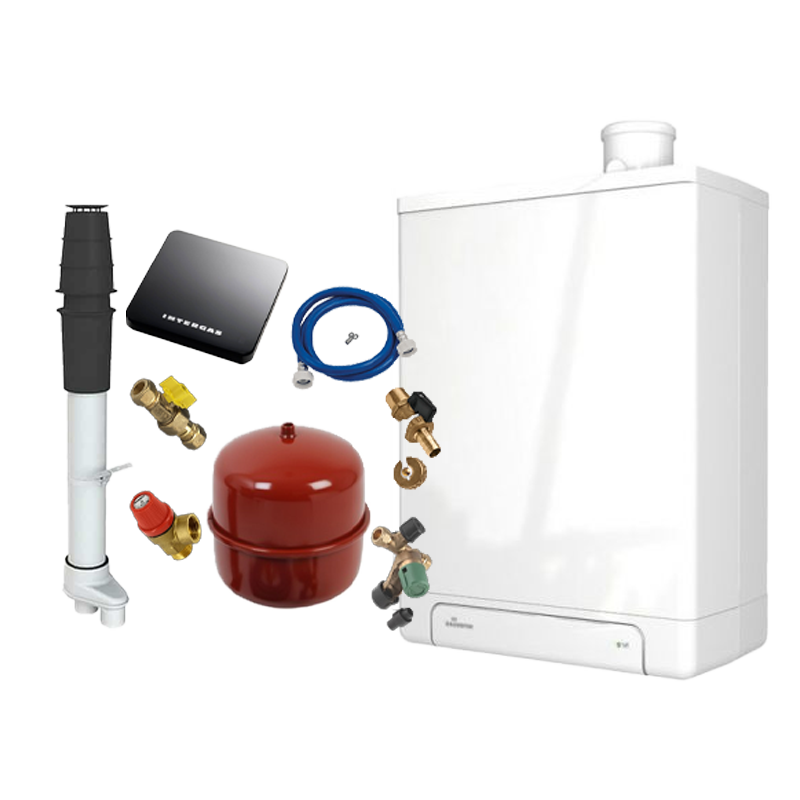 Intergas HRE 28/24 CW4 | 80/80 | 22,8kW| Basis Totaalpakket zwart