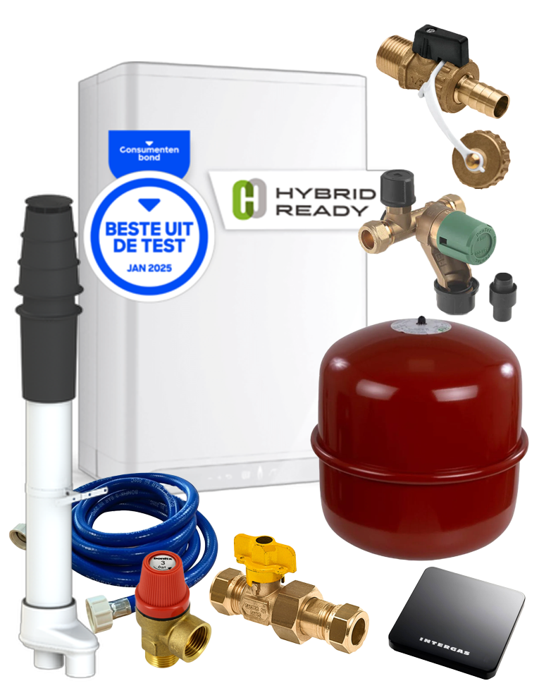 Intergas Xtreme 24 CW3 | 80/80 | 14,0kW | Basis Totaalpakket zwart | CVketel.nl