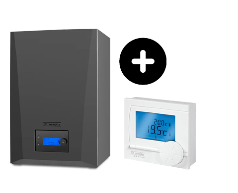 Remeha Quinta 45 HR Soloketel 2x80mm 8,0 - 40,8 kW 7843853 + Gratis  Remeha qSense modulerende kamerthermostaat S101460