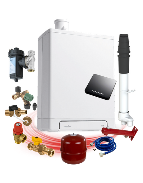 intergas hre 24 18 cw3 + comfort touch zwart + kleinpakket